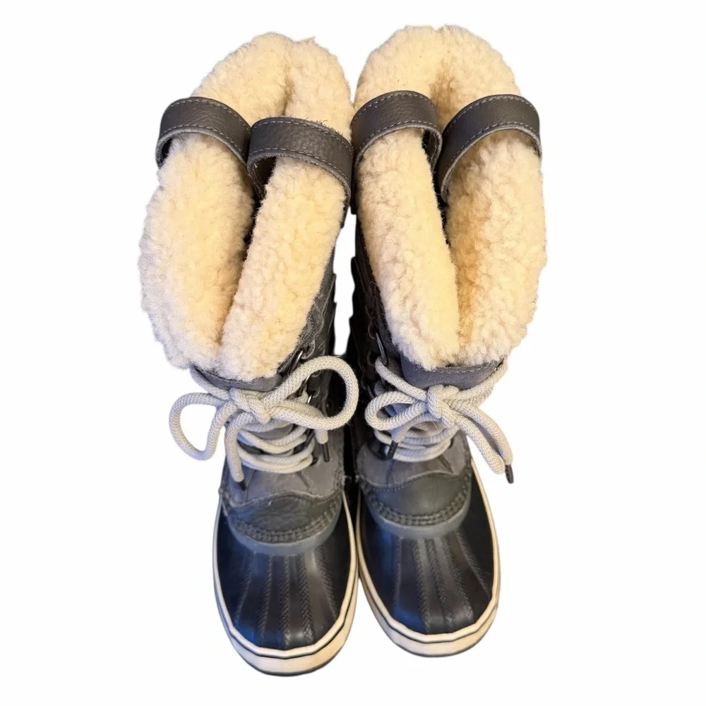 SOREL Women’s Joan of Arc Suede & Shearling Cold Weather Boots Sz 6 Waterproof